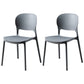 Modern Kitchen Square Plastic Dining Chair Open Back Dining Side Armless Chairs Grey 2 Piece Set Clearhalo ' kitchen&dining_furn' 'Dining Chairs' 'Dining Tables & Seating' 'dining_chair' 'furn' 'furn_dining_chair' 'Furniture' 'furniture_dining_chair' 'Kitchen & Dining Furniture' 'kitchen' 3858592