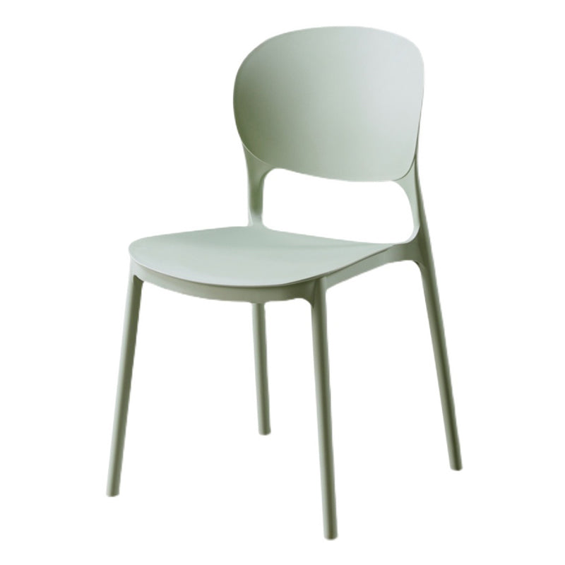 Modern Kitchen Square Plastic Dining Chair Open Back Dining Side Armless Chairs Clearhalo ' kitchen&dining_furn' 'Dining Chairs' 'Dining Tables & Seating' 'dining_chair' 'furn' 'furn_dining_chair' 'Furniture' 'furniture_dining_chair' 'Kitchen & Dining Furniture' 'kitchen' 3858593