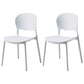Modern Kitchen Square Plastic Dining Chair Open Back Dining Side Armless Chairs White 2 Piece Set Clearhalo ' kitchen&dining_furn' 'Dining Chairs' 'Dining Tables & Seating' 'dining_chair' 'furn' 'furn_dining_chair' 'Furniture' 'furniture_dining_chair' 'Kitchen & Dining Furniture' 'kitchen' 3858598