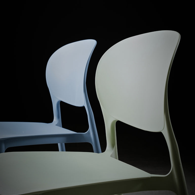 Modern Kitchen Square Plastic Dining Chair Open Back Dining Side Armless Chairs Clearhalo ' kitchen&dining_furn' 'Dining Chairs' 'Dining Tables & Seating' 'dining_chair' 'furn' 'furn_dining_chair' 'Furniture' 'furniture_dining_chair' 'Kitchen & Dining Furniture' 'kitchen' 3858601