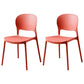 Modern Kitchen Square Plastic Dining Chair Open Back Dining Side Armless Chairs Red 2 Piece Set Clearhalo ' kitchen&dining_furn' 'Dining Chairs' 'Dining Tables & Seating' 'dining_chair' 'furn' 'furn_dining_chair' 'Furniture' 'furniture_dining_chair' 'Kitchen & Dining Furniture' 'kitchen' 3858605