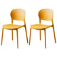 Modern Kitchen Square Plastic Dining Chair Open Back Dining Side Armless Chairs Yellow 2 Piece Set Clearhalo ' kitchen&dining_furn' 'Dining Chairs' 'Dining Tables & Seating' 'dining_chair' 'furn' 'furn_dining_chair' 'Furniture' 'furniture_dining_chair' 'Kitchen & Dining Furniture' 'kitchen' 3858609