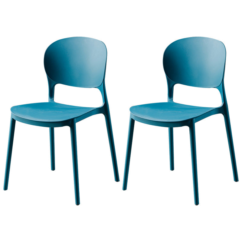 Modern Kitchen Square Plastic Dining Chair Open Back Dining Side Armless Chairs Blue 2 Piece Set Clearhalo ' kitchen&dining_furn' 'Dining Chairs' 'Dining Tables & Seating' 'dining_chair' 'furn' 'furn_dining_chair' 'Furniture' 'furniture_dining_chair' 'Kitchen & Dining Furniture' 'kitchen' 3858612