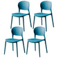 Modern Kitchen Square Plastic Dining Chair Open Back Dining Side Armless Chairs Blue 4 Piece Set Clearhalo ' kitchen&dining_furn' 'Dining Chairs' 'Dining Tables & Seating' 'dining_chair' 'furn' 'furn_dining_chair' 'Furniture' 'furniture_dining_chair' 'Kitchen & Dining Furniture' 'kitchen' 3858613