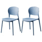 Modern Kitchen Square Plastic Dining Chair Open Back Dining Side Armless Chairs Light Blue 2 Piece Set Clearhalo ' kitchen&dining_furn' 'Dining Chairs' 'Dining Tables & Seating' 'dining_chair' 'furn' 'furn_dining_chair' 'Furniture' 'furniture_dining_chair' 'Kitchen & Dining Furniture' 'kitchen' 3858615