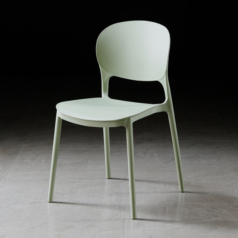 Modern Kitchen Square Plastic Dining Chair Open Back Dining Side Armless Chairs Green 1 Piece Clearhalo ' kitchen&dining_furn' 'Dining Chairs' 'Dining Tables & Seating' 'dining_chair' 'furn' 'furn_dining_chair' 'Furniture' 'furniture_dining_chair' 'Kitchen & Dining Furniture' 'kitchen' 3858617