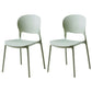 Modern Kitchen Square Plastic Dining Chair Open Back Dining Side Armless Chairs Green 2 Piece Set Clearhalo ' kitchen&dining_furn' 'Dining Chairs' 'Dining Tables & Seating' 'dining_chair' 'furn' 'furn_dining_chair' 'Furniture' 'furniture_dining_chair' 'Kitchen & Dining Furniture' 'kitchen' 3858618