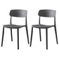 Contemporary Style Plastic Dining Chairs Open Back Dining Side Chairs for Kitchen Grey 2 Piece Set Clearhalo ' kitchen&dining_furn' 'Dining Chairs' 'Dining Tables & Seating' 'dining_chair' 'furn' 'furn_dining_chair' 'Furniture' 'furniture_dining_chair' 'Kitchen & Dining Furniture' 'kitchen' 3858629