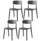 Contemporary Style Plastic Dining Chairs Open Back Dining Side Chairs for Kitchen Grey 4 Piece Set Clearhalo ' kitchen&dining_furn' 'Dining Chairs' 'Dining Tables & Seating' 'dining_chair' 'furn' 'furn_dining_chair' 'Furniture' 'furniture_dining_chair' 'Kitchen & Dining Furniture' 'kitchen' 3858631