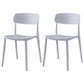 Contemporary Style Plastic Dining Chairs Open Back Dining Side Chairs for Kitchen White 2 Piece Set Clearhalo ' kitchen&dining_furn' 'Dining Chairs' 'Dining Tables & Seating' 'dining_chair' 'furn' 'furn_dining_chair' 'Furniture' 'furniture_dining_chair' 'Kitchen & Dining Furniture' 'kitchen' 3858635