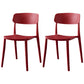 Contemporary Style Plastic Dining Chairs Open Back Dining Side Chairs for Kitchen Red 2 Piece Set Clearhalo ' kitchen&dining_furn' 'Dining Chairs' 'Dining Tables & Seating' 'dining_chair' 'furn' 'furn_dining_chair' 'Furniture' 'furniture_dining_chair' 'Kitchen & Dining Furniture' 'kitchen' 3858641