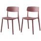 Contemporary Style Plastic Dining Chairs Open Back Dining Side Chairs for Kitchen Pink 2 Piece Set Clearhalo ' kitchen&dining_furn' 'Dining Chairs' 'Dining Tables & Seating' 'dining_chair' 'furn' 'furn_dining_chair' 'Furniture' 'furniture_dining_chair' 'Kitchen & Dining Furniture' 'kitchen' 3858644