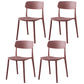 Contemporary Style Plastic Dining Chairs Open Back Dining Side Chairs for Kitchen Pink 4 Piece Set Clearhalo ' kitchen&dining_furn' 'Dining Chairs' 'Dining Tables & Seating' 'dining_chair' 'furn' 'furn_dining_chair' 'Furniture' 'furniture_dining_chair' 'Kitchen & Dining Furniture' 'kitchen' 3858645