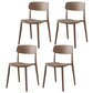 Contemporary Style Plastic Dining Chairs Open Back Dining Side Chairs for Kitchen Khaki 4 Piece Set Clearhalo ' kitchen&dining_furn' 'Dining Chairs' 'Dining Tables & Seating' 'dining_chair' 'furn' 'furn_dining_chair' 'Furniture' 'furniture_dining_chair' 'Kitchen & Dining Furniture' 'kitchen' 3858648