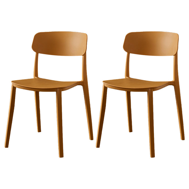 Contemporary Style Plastic Dining Chairs Open Back Dining Side Chairs for Kitchen Ginger 2 Piece Set Clearhalo ' kitchen&dining_furn' 'Dining Chairs' 'Dining Tables & Seating' 'dining_chair' 'furn' 'furn_dining_chair' 'Furniture' 'furniture_dining_chair' 'Kitchen & Dining Furniture' 'kitchen' 3858650