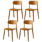 Contemporary Style Plastic Dining Chairs Open Back Dining Side Chairs for Kitchen Ginger 4 Piece Set Clearhalo ' kitchen&dining_furn' 'Dining Chairs' 'Dining Tables & Seating' 'dining_chair' 'furn' 'furn_dining_chair' 'Furniture' 'furniture_dining_chair' 'Kitchen & Dining Furniture' 'kitchen' 3858651
