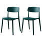 Contemporary Style Plastic Dining Chairs Open Back Dining Side Chairs for Kitchen Blackish Green 2 Piece Set Clearhalo ' kitchen&dining_furn' 'Dining Chairs' 'Dining Tables & Seating' 'dining_chair' 'furn' 'furn_dining_chair' 'Furniture' 'furniture_dining_chair' 'Kitchen & Dining Furniture' 'kitchen' 3858656
