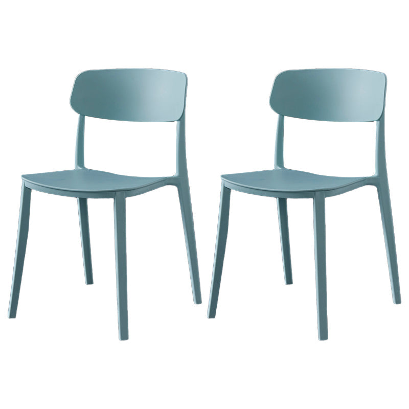 Contemporary Style Plastic Dining Chairs Open Back Dining Side Chairs for Kitchen Mint Green 2 Piece Set Clearhalo ' kitchen&dining_furn' 'Dining Chairs' 'Dining Tables & Seating' 'dining_chair' 'furn' 'furn_dining_chair' 'Furniture' 'furniture_dining_chair' 'Kitchen & Dining Furniture' 'kitchen' 3858659