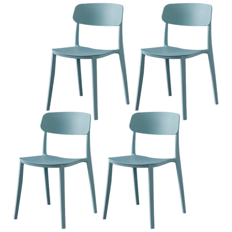 Contemporary Style Plastic Dining Chairs Open Back Dining Side Chairs for Kitchen Mint Green 4 Piece Set Clearhalo ' kitchen&dining_furn' 'Dining Chairs' 'Dining Tables & Seating' 'dining_chair' 'furn' 'furn_dining_chair' 'Furniture' 'furniture_dining_chair' 'Kitchen & Dining Furniture' 'kitchen' 3858660