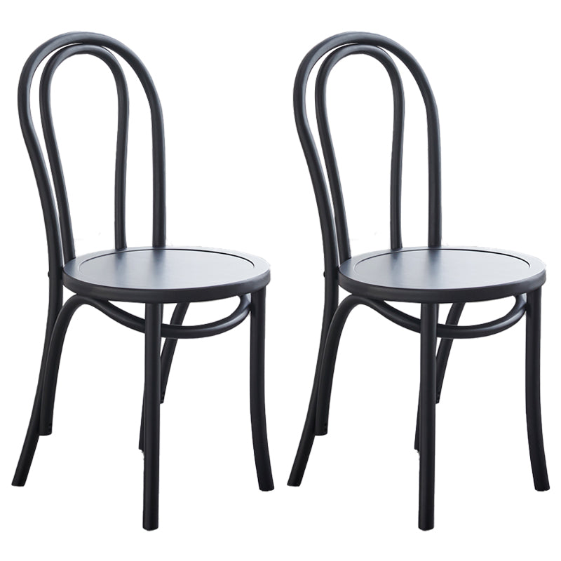 Contemporary Beech Wood Chair Set Kitchen Dining Room Windsor Back Side Chairs Black Wood 2 Piece Set Clearhalo ' kitchen&dining_furn' 'Dining Chairs' 'Dining Tables & Seating' 'dining_chair' 'furn' 'furn_dining_chair' 'Furniture' 'furniture_dining_chair' 'Kitchen & Dining Furniture' 'kitchen' 3858664