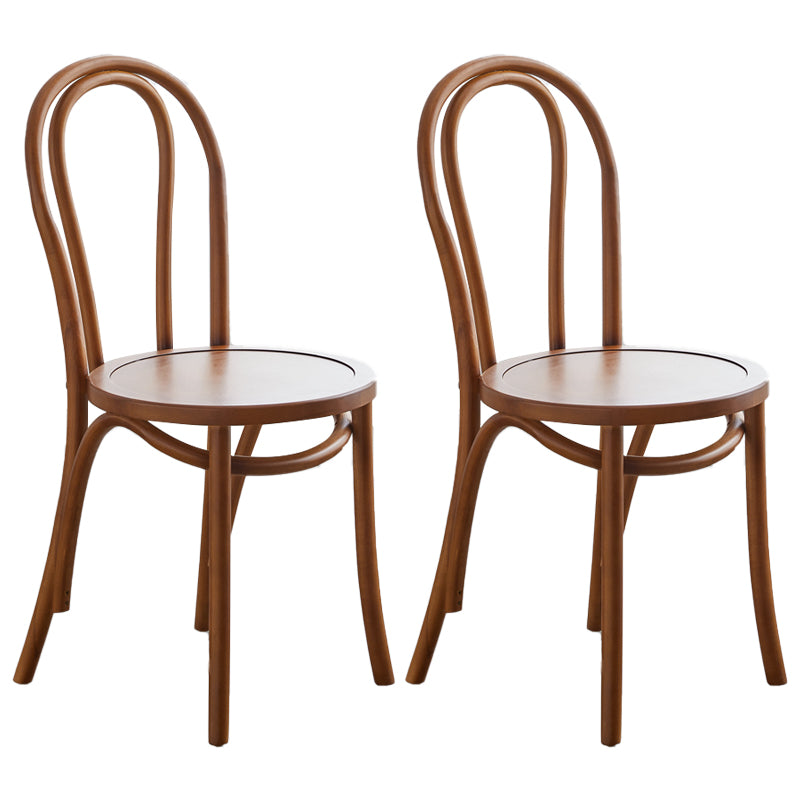 Contemporary Beech Wood Chair Set Kitchen Dining Room Windsor Back Side Chairs Brown Wood 2 Piece Set Clearhalo ' kitchen&dining_furn' 'Dining Chairs' 'Dining Tables & Seating' 'dining_chair' 'furn' 'furn_dining_chair' 'Furniture' 'furniture_dining_chair' 'Kitchen & Dining Furniture' 'kitchen' 3858686