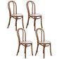 Contemporary Beech Wood Chair Set Kitchen Dining Room Windsor Back Side Chairs Brown Wood 4 Piece Set Clearhalo ' kitchen&dining_furn' 'Dining Chairs' 'Dining Tables & Seating' 'dining_chair' 'furn' 'furn_dining_chair' 'Furniture' 'furniture_dining_chair' 'Kitchen & Dining Furniture' 'kitchen' 3858687