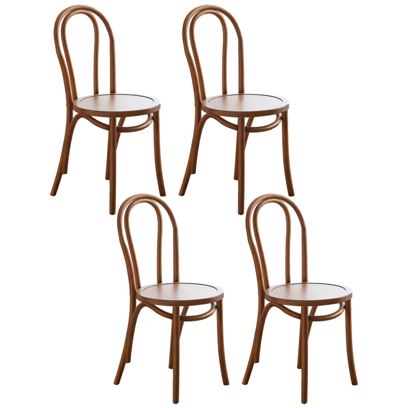 Contemporary Beech Wood Chair Set Kitchen Dining Room Windsor Back Side Chairs Brown Wood 4 Piece Set Clearhalo ' kitchen&dining_furn' 'Dining Chairs' 'Dining Tables & Seating' 'dining_chair' 'furn' 'furn_dining_chair' 'Furniture' 'furniture_dining_chair' 'Kitchen & Dining Furniture' 'kitchen' 3858687