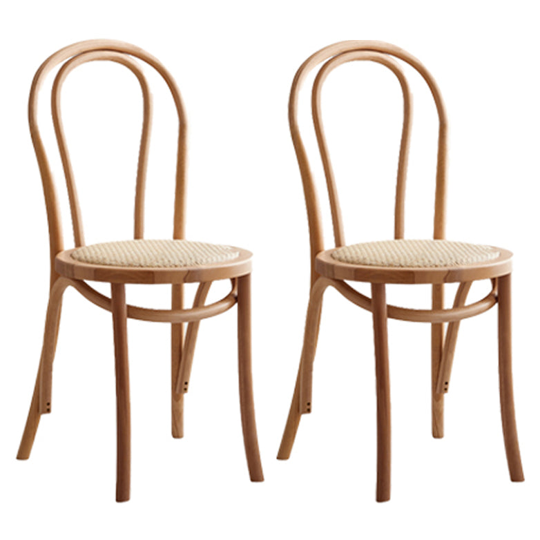 Contemporary Beech Wood Chair Set Kitchen Dining Room Windsor Back Side Chairs Wood Wicker & Rattan 2 Piece Set Clearhalo ' kitchen&dining_furn' 'Dining Chairs' 'Dining Tables & Seating' 'dining_chair' 'furn' 'furn_dining_chair' 'Furniture' 'furniture_dining_chair' 'Kitchen & Dining Furniture' 'kitchen' 3858695