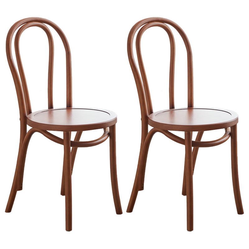 Contemporary Beech Wood Chair Set Kitchen Dining Room Windsor Back Side Chairs Walnut Wood 2 Piece Set Clearhalo ' kitchen&dining_furn' 'Dining Chairs' 'Dining Tables & Seating' 'dining_chair' 'furn' 'furn_dining_chair' 'Furniture' 'furniture_dining_chair' 'Kitchen & Dining Furniture' 'kitchen' 3858698