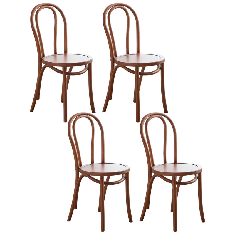 Contemporary Beech Wood Chair Set Kitchen Dining Room Windsor Back Side Chairs Walnut Wood 4 Piece Set Clearhalo ' kitchen&dining_furn' 'Dining Chairs' 'Dining Tables & Seating' 'dining_chair' 'furn' 'furn_dining_chair' 'Furniture' 'furniture_dining_chair' 'Kitchen & Dining Furniture' 'kitchen' 3858699