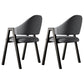 Contemporary Style Linen Fabric Dining Chair Open Back Dining Side Arm Chairs Dark Gray 2 Piece Set Clearhalo ' kitchen&dining_furn' 'Dining Chairs' 'Dining Tables & Seating' 'dining_chair' 'furn' 'furn_dining_chair' 'Furniture' 'furniture_dining_chair' 'Kitchen & Dining Furniture' 'kitchen' 3858706