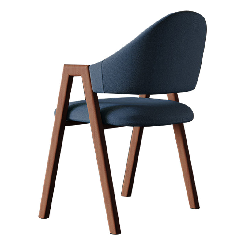 Contemporary Style Linen Fabric Dining Chair Open Back Dining Side Arm Chairs Sky Blue 1 Piece Clearhalo ' kitchen&dining_furn' 'Dining Chairs' 'Dining Tables & Seating' 'dining_chair' 'furn' 'furn_dining_chair' 'Furniture' 'furniture_dining_chair' 'Kitchen & Dining Furniture' 'kitchen' 3858718