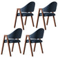 Contemporary Style Linen Fabric Dining Chair Open Back Dining Side Arm Chairs Sky Blue 4 Piece Set Clearhalo ' kitchen&dining_furn' 'Dining Chairs' 'Dining Tables & Seating' 'dining_chair' 'furn' 'furn_dining_chair' 'Furniture' 'furniture_dining_chair' 'Kitchen & Dining Furniture' 'kitchen' 3858720