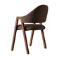 Contemporary Style Linen Fabric Dining Chair Open Back Dining Side Arm Chairs Dark Coffee 1 Piece Clearhalo ' kitchen&dining_furn' 'Dining Chairs' 'Dining Tables & Seating' 'dining_chair' 'furn' 'furn_dining_chair' 'Furniture' 'furniture_dining_chair' 'Kitchen & Dining Furniture' 'kitchen' 3858724