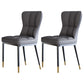 Scandinavian Home Side Chair Solid Back Metal Upholstered Dining Room Chair Grey 2 Piece Set Clearhalo ' kitchen&dining_furn' 'Dining Chairs' 'Dining Tables & Seating' 'dining_chair' 'furn' 'furn_dining_chair' 'Furniture' 'furniture_dining_chair' 'Kitchen & Dining Furniture' 'kitchen' 3858738