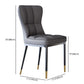 Scandinavian Home Side Chair Solid Back Metal Upholstered Dining Room Chair Clearhalo ' kitchen&dining_furn' 'Dining Chairs' 'Dining Tables & Seating' 'dining_chair' 'furn' 'furn_dining_chair' 'Furniture' 'furniture_dining_chair' 'Kitchen & Dining Furniture' 'kitchen' 3858747