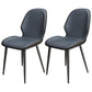 Scandinavian Home Side Chair Solid Back Metal Upholstered Dining Room Chair Blue 2 Piece Set Clearhalo ' kitchen&dining_furn' 'Dining Chairs' 'Dining Tables & Seating' 'dining_chair' 'furn' 'furn_dining_chair' 'Furniture' 'furniture_dining_chair' 'Kitchen & Dining Furniture' 'kitchen' 3858758