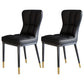 Scandinavian Home Side Chair Solid Back Metal Upholstered Dining Room Chair Gloss Black 2 Piece Set Clearhalo ' kitchen&dining_furn' 'Dining Chairs' 'Dining Tables & Seating' 'dining_chair' 'furn' 'furn_dining_chair' 'Furniture' 'furniture_dining_chair' 'Kitchen & Dining Furniture' 'kitchen' 3858761