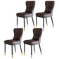 Scandinavian Home Side Chair Solid Back Metal Upholstered Dining Room Chair Coffee 4 Piece Set Clearhalo ' kitchen&dining_furn' 'Dining Chairs' 'Dining Tables & Seating' 'dining_chair' 'furn' 'furn_dining_chair' 'Furniture' 'furniture_dining_chair' 'Kitchen & Dining Furniture' 'kitchen' 3858768