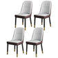 Scandinavian Home Side Chair Solid Back Metal Upholstered Dining Room Chair Gray Coffee 4 Piece Set Clearhalo ' kitchen&dining_furn' 'Dining Chairs' 'Dining Tables & Seating' 'dining_chair' 'furn' 'furn_dining_chair' 'Furniture' 'furniture_dining_chair' 'Kitchen & Dining Furniture' 'kitchen' 3858777