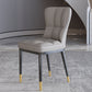 Scandinavian Home Side Chair Solid Back Metal Upholstered Dining Room Chair Cream Gray 1 Piece Clearhalo ' kitchen&dining_furn' 'Dining Chairs' 'Dining Tables & Seating' 'dining_chair' 'furn' 'furn_dining_chair' 'Furniture' 'furniture_dining_chair' 'Kitchen & Dining Furniture' 'kitchen' 3858781