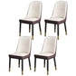 Scandinavian Home Side Chair Solid Back Metal Upholstered Dining Room Chair Beige-Coffee 4 Piece Set Clearhalo ' kitchen&dining_furn' 'Dining Chairs' 'Dining Tables & Seating' 'dining_chair' 'furn' 'furn_dining_chair' 'Furniture' 'furniture_dining_chair' 'Kitchen & Dining Furniture' 'kitchen' 3858786