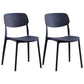 Contemporary Style Plastic Dining Chairs Open Back Dining Side Chair for Kitchen Black 2 Piece Set Clearhalo ' kitchen&dining_furn' 'Dining Chairs' 'Dining Tables & Seating' 'dining_chair' 'furn' 'furn_dining_chair' 'Furniture' 'furniture_dining_chair' 'Kitchen & Dining Furniture' 'kitchen' 3858792