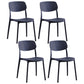 Contemporary Style Plastic Dining Chairs Open Back Dining Side Chair for Kitchen Black 4 Piece Set Clearhalo ' kitchen&dining_furn' 'Dining Chairs' 'Dining Tables & Seating' 'dining_chair' 'furn' 'furn_dining_chair' 'Furniture' 'furniture_dining_chair' 'Kitchen & Dining Furniture' 'kitchen' 3858794