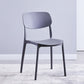 Contemporary Style Plastic Dining Chairs Open Back Dining Side Chair for Kitchen Dark Gray 1 Piece Clearhalo ' kitchen&dining_furn' 'Dining Chairs' 'Dining Tables & Seating' 'dining_chair' 'furn' 'furn_dining_chair' 'Furniture' 'furniture_dining_chair' 'Kitchen & Dining Furniture' 'kitchen' 3858797