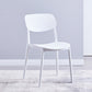 Contemporary Style Plastic Dining Chairs Open Back Dining Side Chair for Kitchen White 1 Piece Clearhalo ' kitchen&dining_furn' 'Dining Chairs' 'Dining Tables & Seating' 'dining_chair' 'furn' 'furn_dining_chair' 'Furniture' 'furniture_dining_chair' 'Kitchen & Dining Furniture' 'kitchen' 3858802