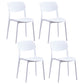 Contemporary Style Plastic Dining Chairs Open Back Dining Side Chair for Kitchen White 4 Piece Set Clearhalo ' kitchen&dining_furn' 'Dining Chairs' 'Dining Tables & Seating' 'dining_chair' 'furn' 'furn_dining_chair' 'Furniture' 'furniture_dining_chair' 'Kitchen & Dining Furniture' 'kitchen' 3858804