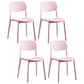 Contemporary Style Plastic Dining Chairs Open Back Dining Side Chair for Kitchen Pink 4 Piece Set Clearhalo ' kitchen&dining_furn' 'Dining Chairs' 'Dining Tables & Seating' 'dining_chair' 'furn' 'furn_dining_chair' 'Furniture' 'furniture_dining_chair' 'Kitchen & Dining Furniture' 'kitchen' 3858807