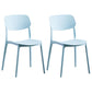 Contemporary Style Plastic Dining Chairs Open Back Dining Side Chair for Kitchen Light Blue 2 Piece Set Clearhalo ' kitchen&dining_furn' 'Dining Chairs' 'Dining Tables & Seating' 'dining_chair' 'furn' 'furn_dining_chair' 'Furniture' 'furniture_dining_chair' 'Kitchen & Dining Furniture' 'kitchen' 3858812
