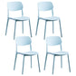 Contemporary Style Plastic Dining Chairs Open Back Dining Side Chair for Kitchen Light Blue 4 Piece Set Clearhalo ' kitchen&dining_furn' 'Dining Chairs' 'Dining Tables & Seating' 'dining_chair' 'furn' 'furn_dining_chair' 'Furniture' 'furniture_dining_chair' 'Kitchen & Dining Furniture' 'kitchen' 3858813